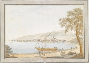 Vue sur Vevey au bord du lac Léman - Friedrich Georg Wexelberg